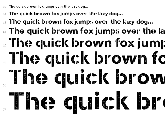 Stencil Army WW I font waterfall